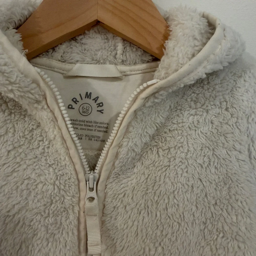 Primary Oat Teddy Zip-Up Hoodie Toddler 6-12mo - Picture 2 of 4